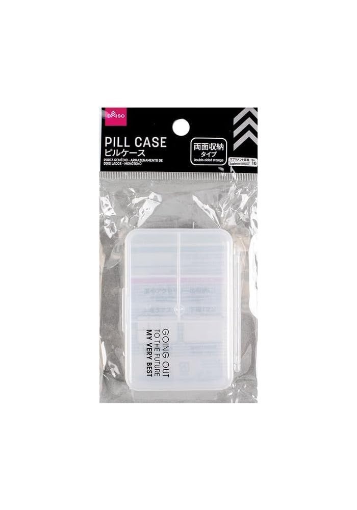 Daiso Double-Sided Pill Case - Monotone Design